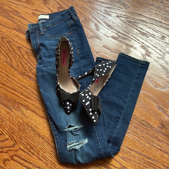 Distressed denim leggings - Picture 5 of 5